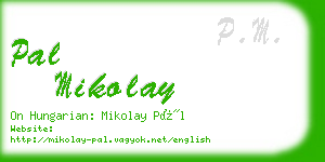 pal mikolay business card